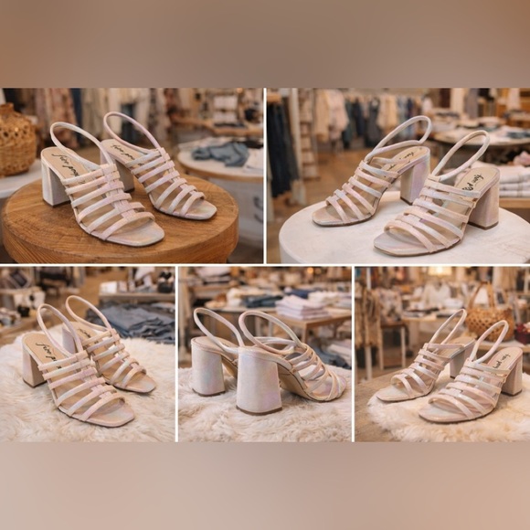 NIB FREE PEOPLE | COLETTE CINCHED HEEL | RAINBOW METALLIC   - Picture 4 of 14